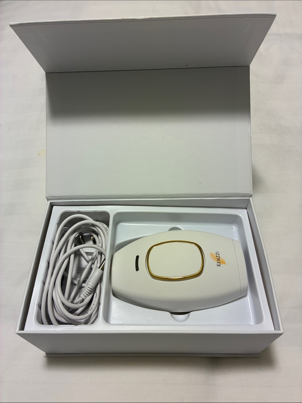 Kenzi White & Gold IPL Hair Removal Device — Gentle At-Home Skincare Tool